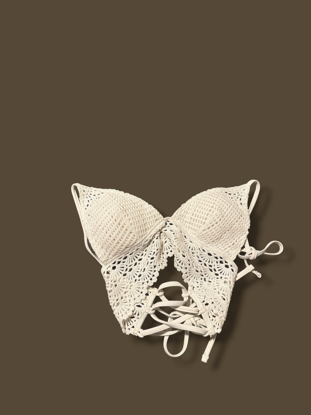 Crochet Lace Tie-Back Bralette -
